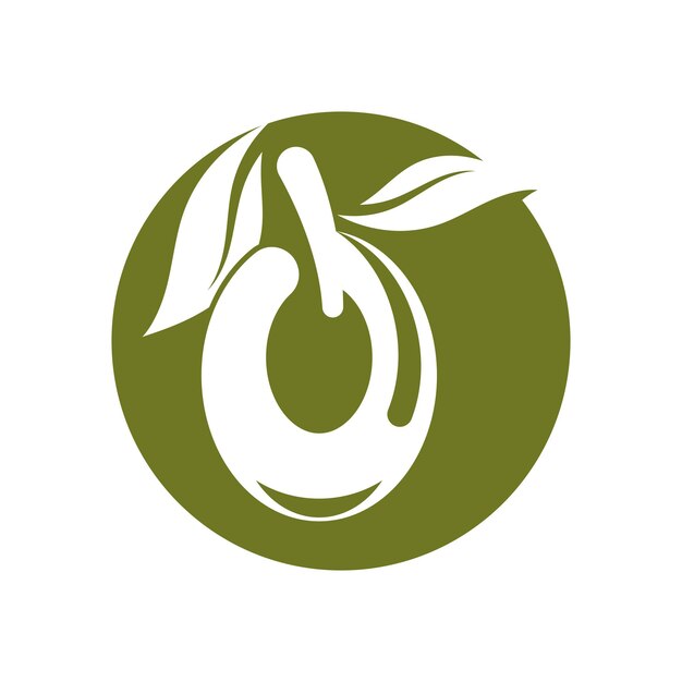 Plantilla de diseño de ilustración de vector de icono de oliva