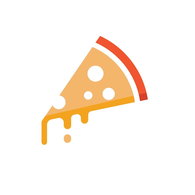 Plantilla de diseño de ilustración de vector de icono de pizza