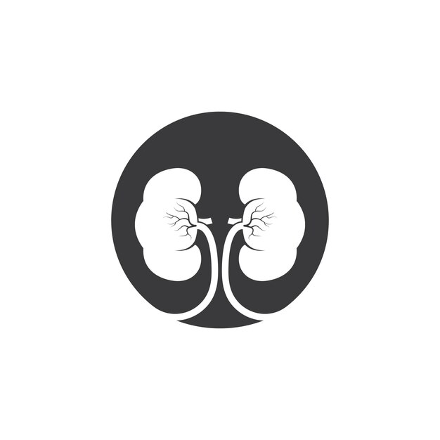 Plantilla de diseño de ilustración de vector de icono de riñón
