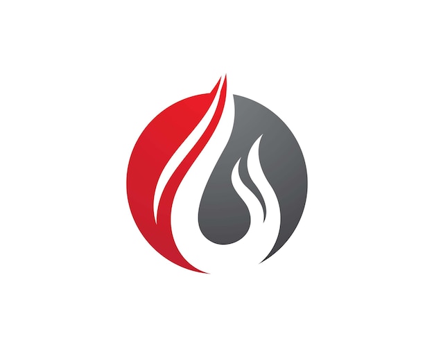 Plantilla de diseño de ilustración de vector de llama de fuego