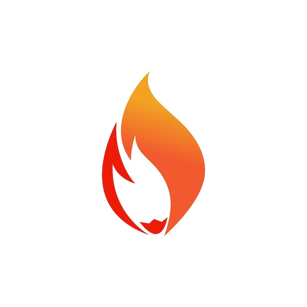 Plantilla de diseño de ilustración de vector de llama de fuego
