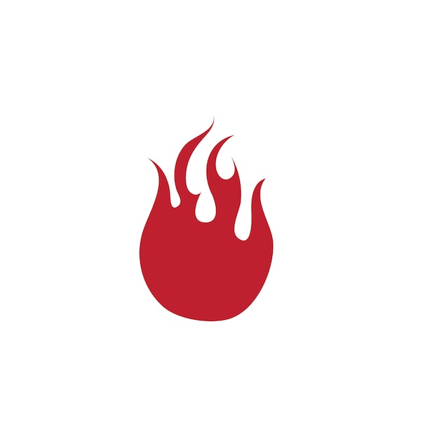 Plantilla de diseño de ilustración de vector de llama de fuego