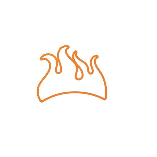 Plantilla de diseño de ilustración de vector de llama de fuego
