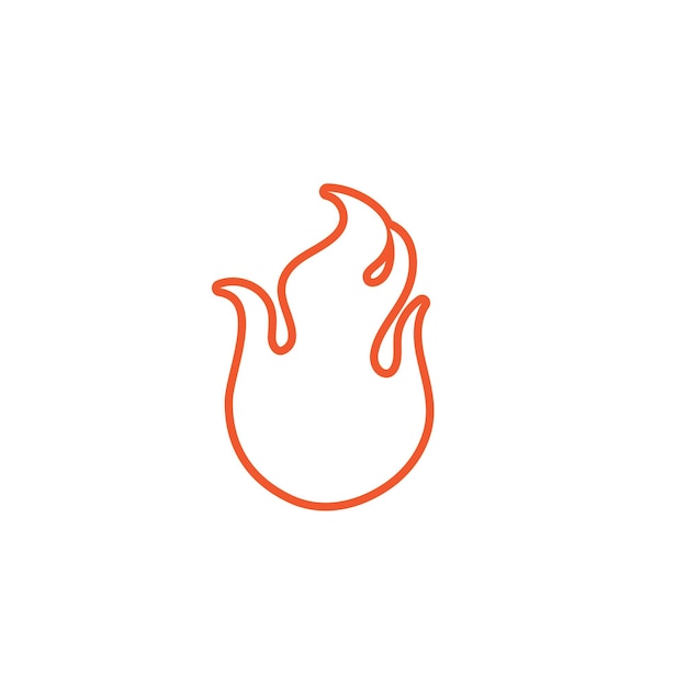 Plantilla de diseño de ilustración de vector de llama de fuego