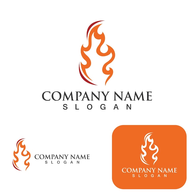 Plantilla de diseño de ilustración de vector de llama de logotipo de fuego