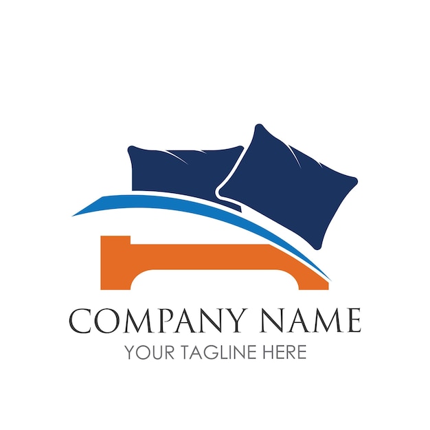 Plantilla de diseño de ilustración de vector de logotipo de cama Vector de logotipo de cama