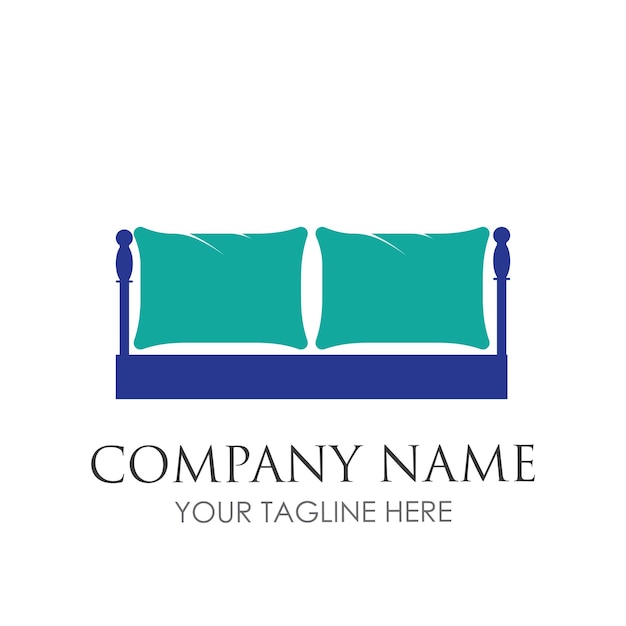 Plantilla de diseño de ilustración de vector de logotipo de cama Vector de logotipo de cama