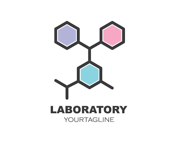 Plantilla de diseño de ilustración de vector de logotipo de icono de laboratorio