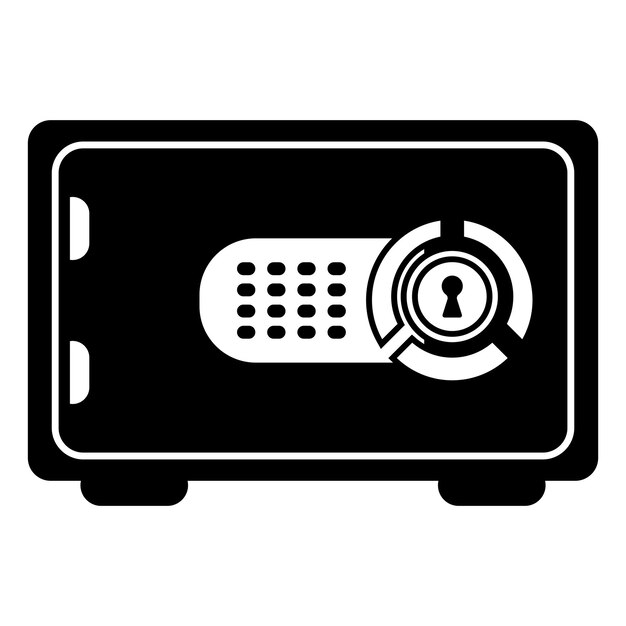 Plantilla de diseño de ilustración de vector de logotipo de icono de símbolo de almacenamiento seguro