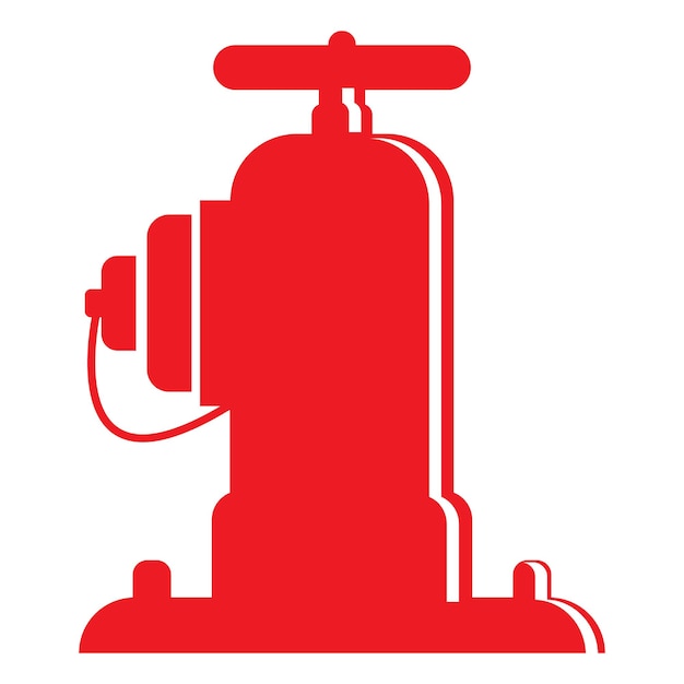 Plantilla de diseño de ilustración de vector de logotipo de icono de símbolo de hidrante