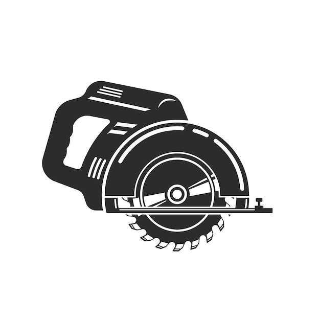 icono de vector de construcción de herramienta de sierra eléctrica.  Cortadora de máquina de equipo de cuchilla eléctrica circular. amoladora  angular de disco industrial 10882157 Vector en Vecteezy