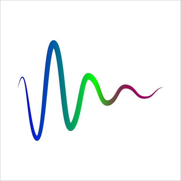 Plantilla de diseño de ilustración de vector de ondas de sonido