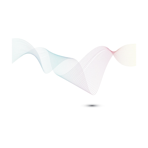 Plantilla de diseño de ilustración de vector de ondas de sonido