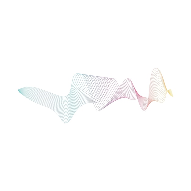 Plantilla de diseño de ilustración de vector de ondas de sonido