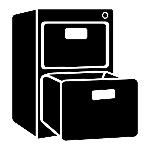 Plantilla de diseño de ilustración de vector de símbolo de icono de almacenamiento de archivos