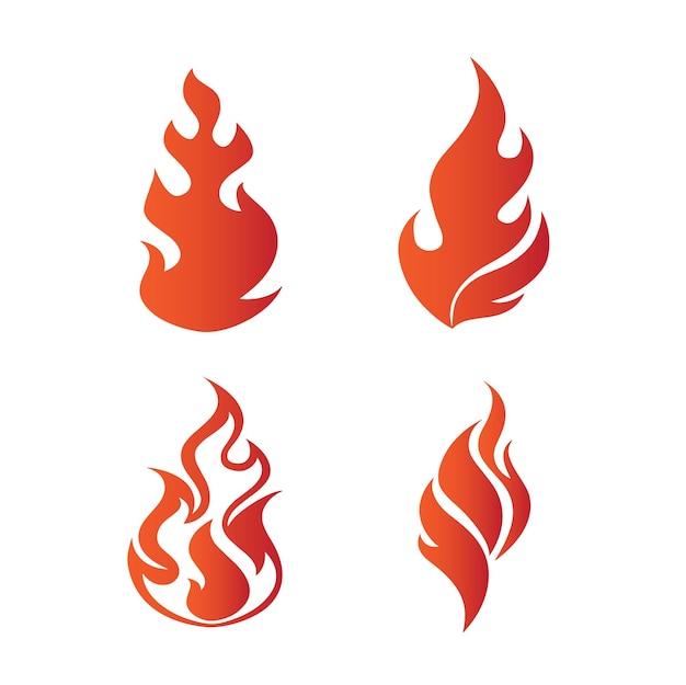 plantilla de diseño de ilustración vectorial de forma de fuego