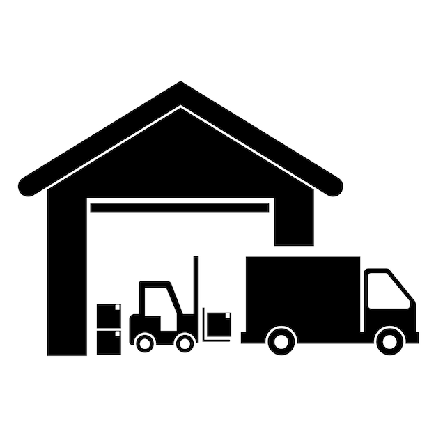plantilla de diseño de ilustración vectorial del icono del almacén