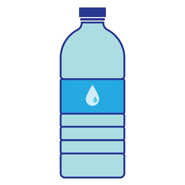 plantilla de diseño de ilustración vectorial del icono de la botella de agua mineral