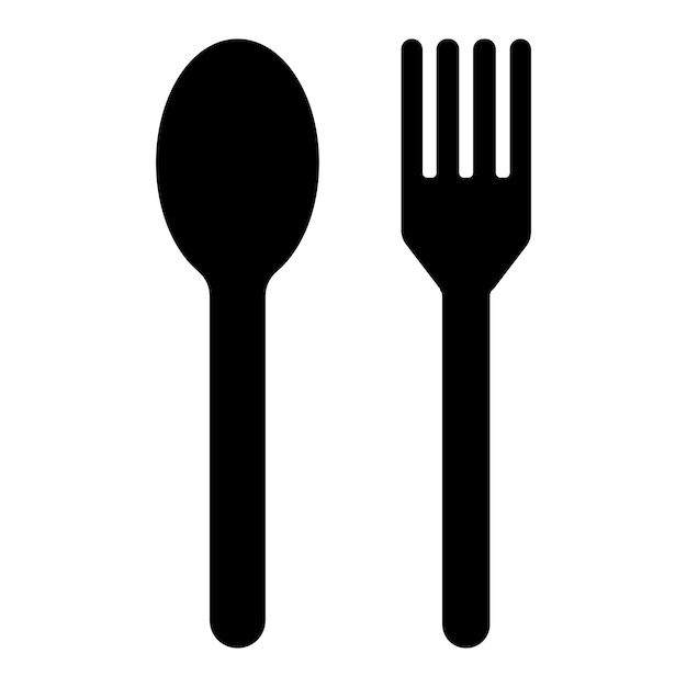 plantilla de diseño de ilustración vectorial del icono de la cuchara y el tenedor