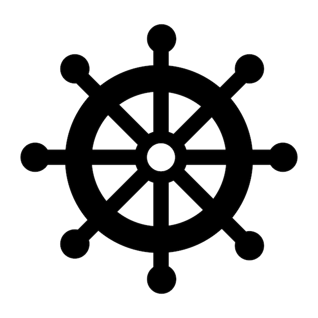 plantilla de diseño de ilustración vectorial del ícono de dirección del barco