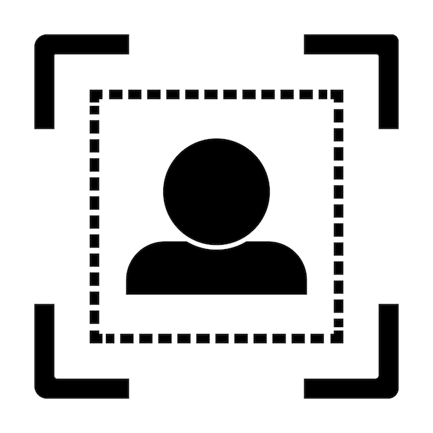 plantilla de diseño de ilustración vectorial del icono de escaneo facial