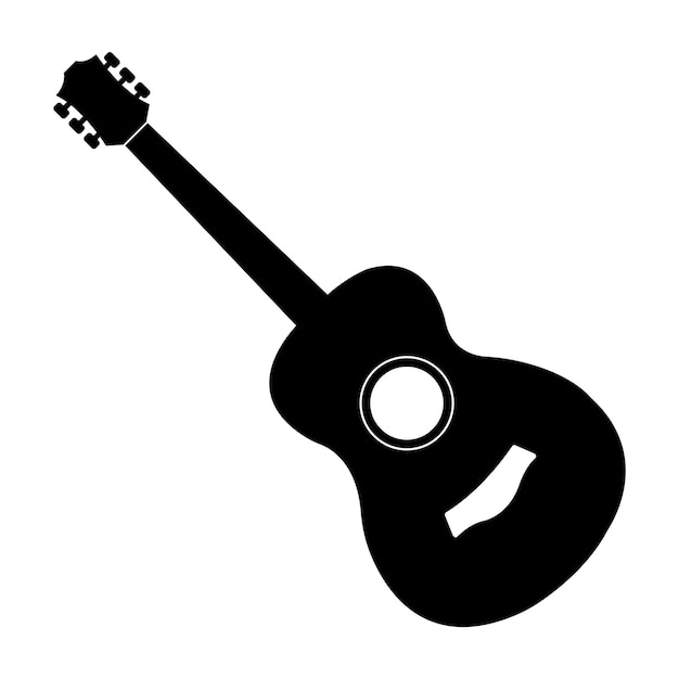 plantilla de diseño de ilustración vectorial del icono de la guitarra