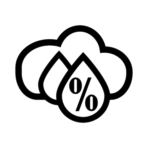 plantilla de diseño de ilustración vectorial del icono de humedad