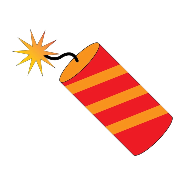 Vector plantilla de diseño de ilustración vectorial del icono del petardo
