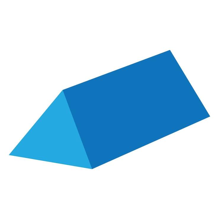 Vector plantilla de diseño de ilustración vectorial del ícono del prisma triangular