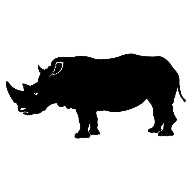 plantilla de diseño de ilustración vectorial de icono de rinoceronte