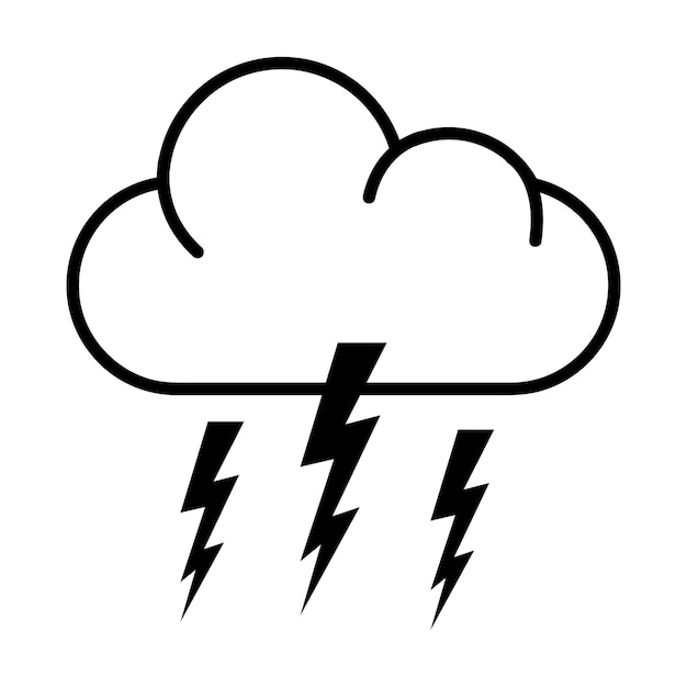 plantilla de diseño de ilustración vectorial del icono de tormenta