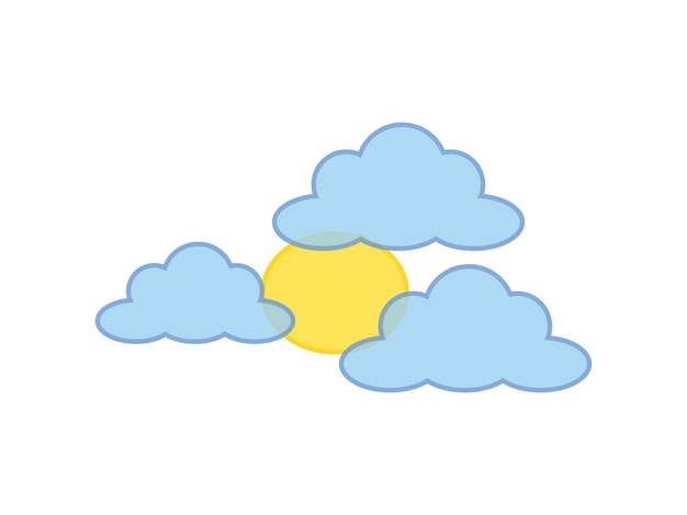 Vector plantilla de diseño de ilustración vectorial del icono del trueno de la nube símbolo de pronóstico del tiempo