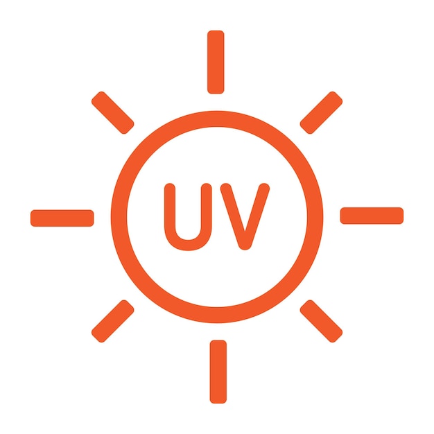 plantilla de diseño de ilustración vectorial de iconos de rayos ultravioleta