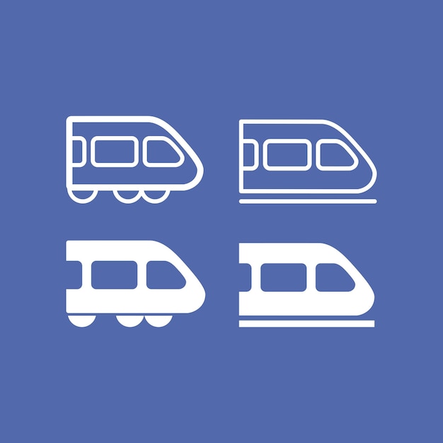 plantilla de diseño de ilustración vectorial de iconos de trenes