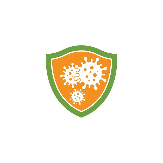 Vector plantilla de diseño de ilustración vectorial de iconos de virus y bacterias