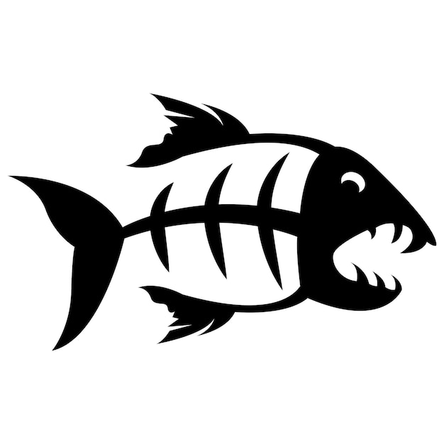 Plantilla de diseño de ilustración vectorial del logotipo de espina de pescado