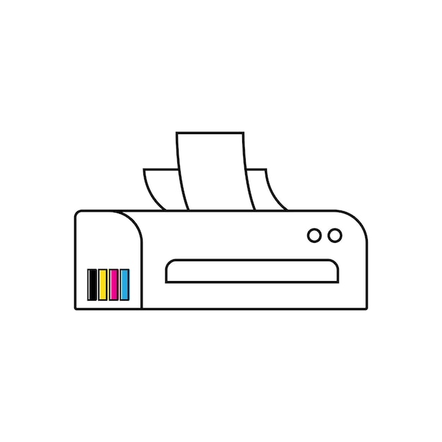 plantilla de diseño de ilustración vectorial del logotipo de la impresora