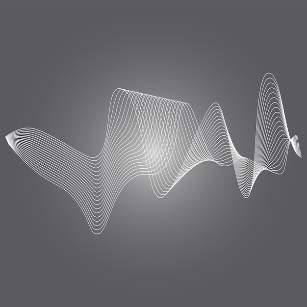Plantilla de diseño de ilustración vectorial del logotipo de ondas sonoras del ecualizador
