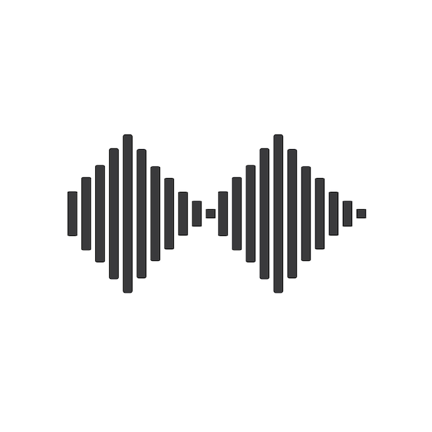 Plantilla de diseño de ilustración vectorial de ondas de sonido Diseño de logotipo de ondas de audio