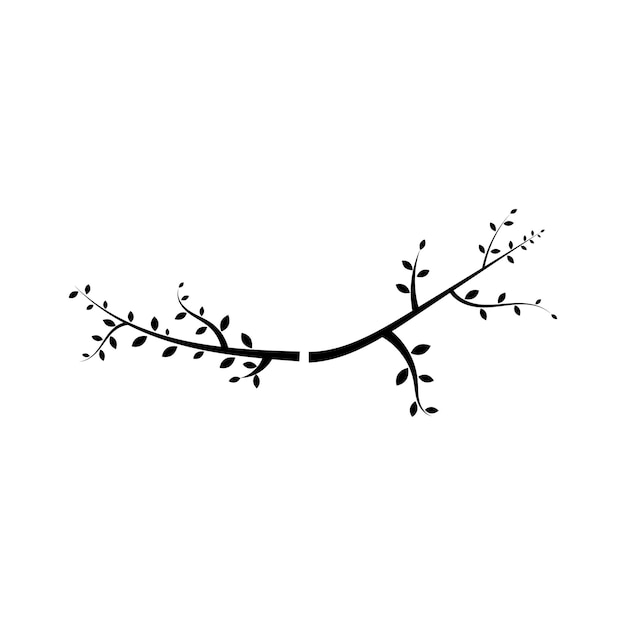 plantilla de diseño de ilustración vectorial de la rama del árbol