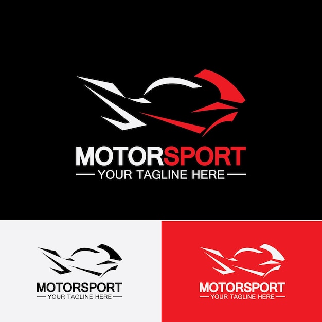 Plantilla de diseño de ilustración vectorial de símbolo de logotipo deportivo de motocicleta