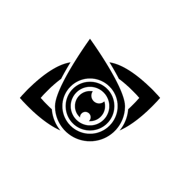 plantilla de diseño de ilustraciones vectoriales del icono de las gotas oculares