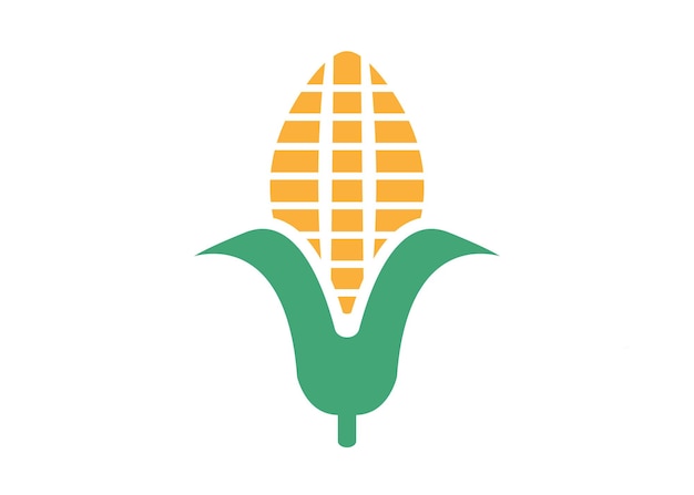 Plantilla de diseño de imágenes prediseñadas de icono de maíz aislada