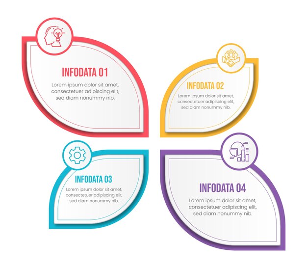 Plantilla de diseño de infografía empresarial Elementos de infografía para presentación y gráfico de muchos pasos