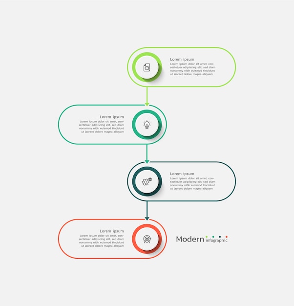 Plantilla de diseño de infografía empresarial de presentación
