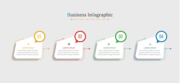 Plantilla de diseño de infografía empresarial de presentación