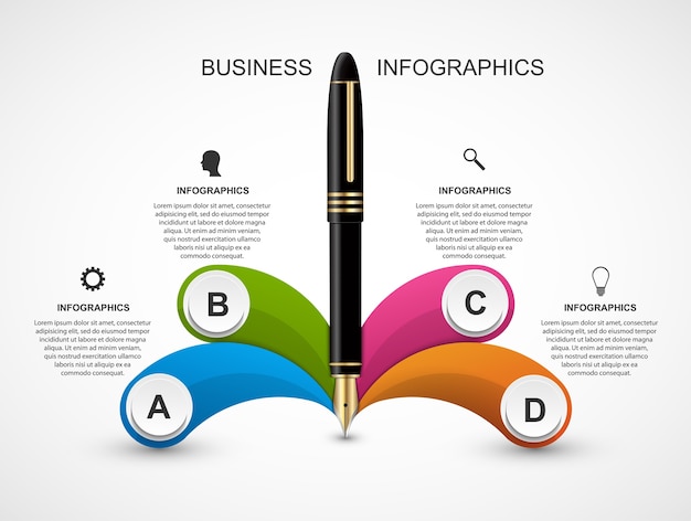 Plantilla de diseño de infografía empresarial.