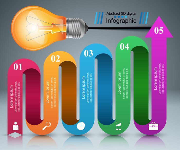 Vector plantilla de diseño de infografía y los iconos de marketing.