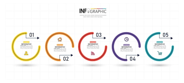 Plantilla de diseño de infografía de línea de tiempo