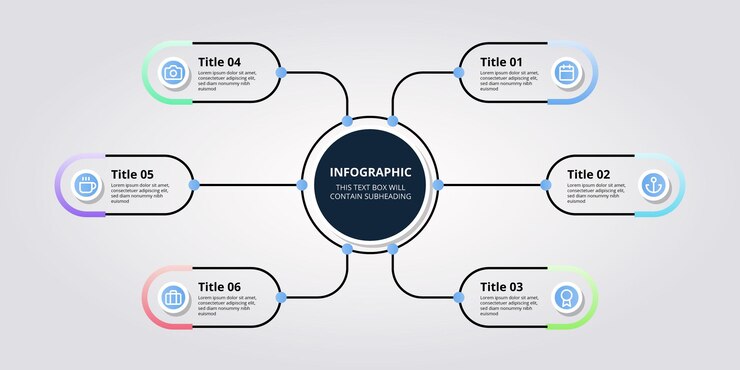 plantilla de diseño de infografía mínima
